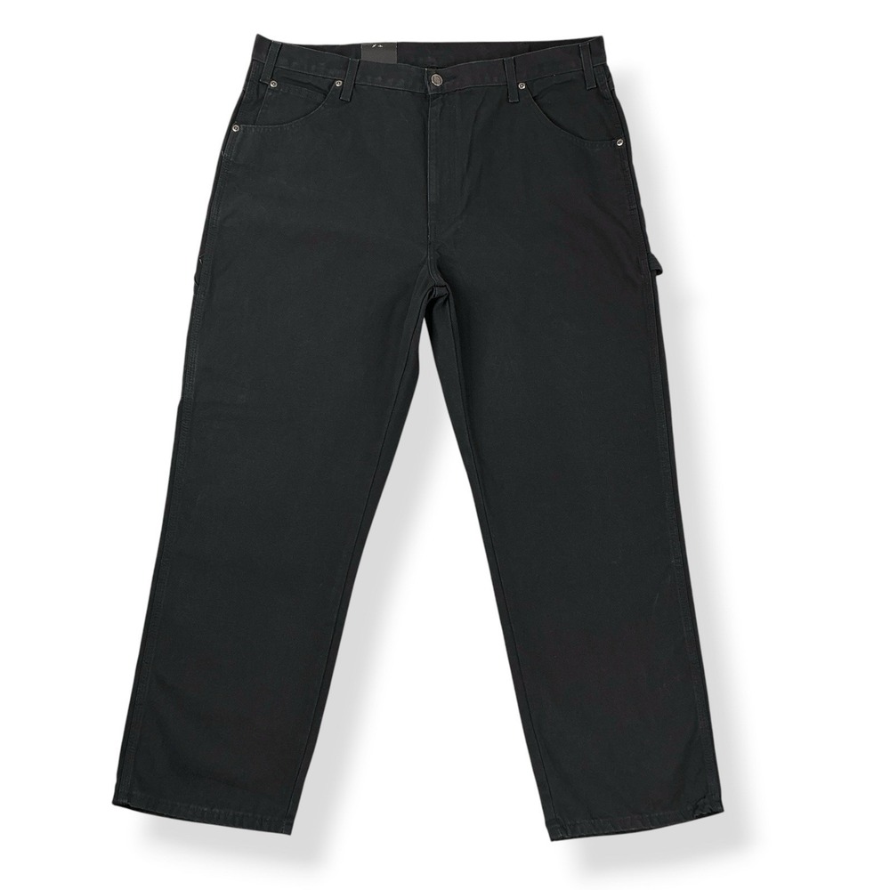 Dickies Jeans Men 40x30 Black Canvas Relaxed Fit Carpenter Style 1939 NWT